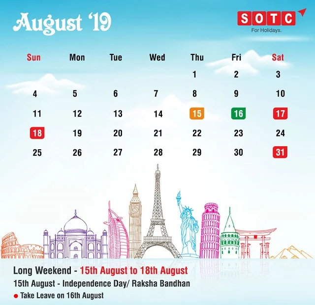 15th August – Independence Day/ Raksha Bandhan